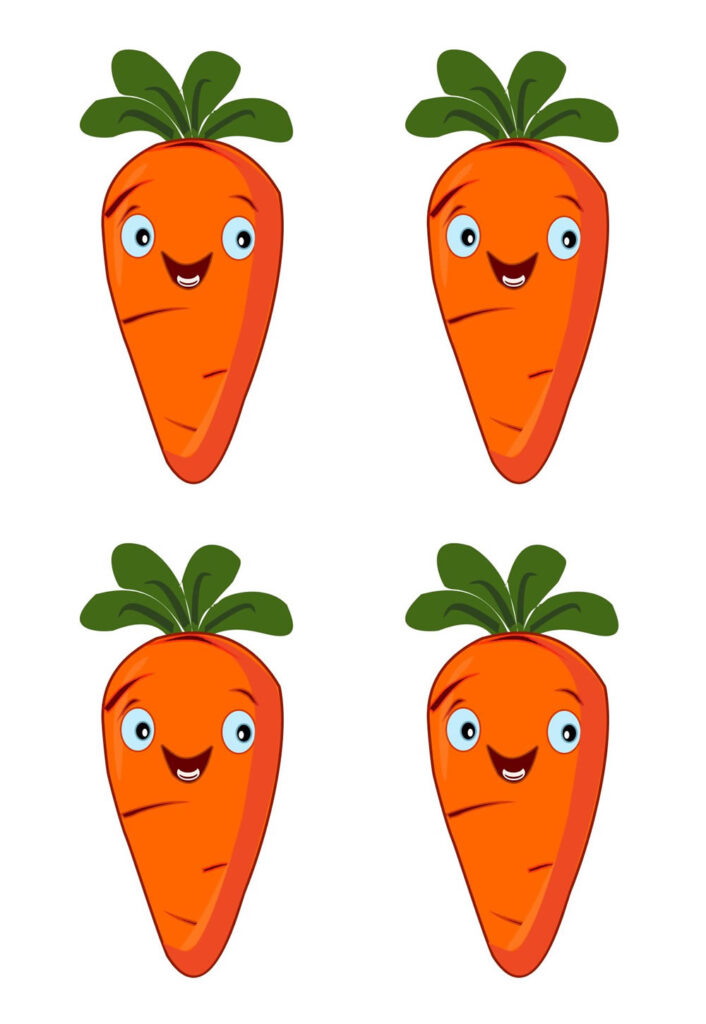 Moldes Coloridos de Cenouras