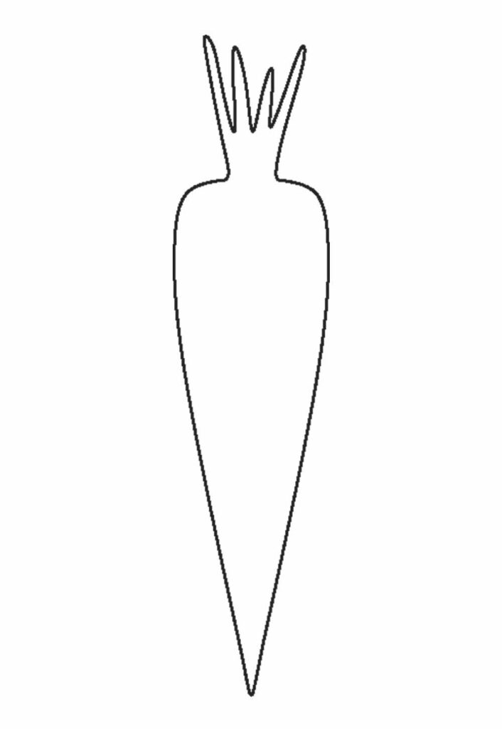 Cenoura para Imprimir - Molde