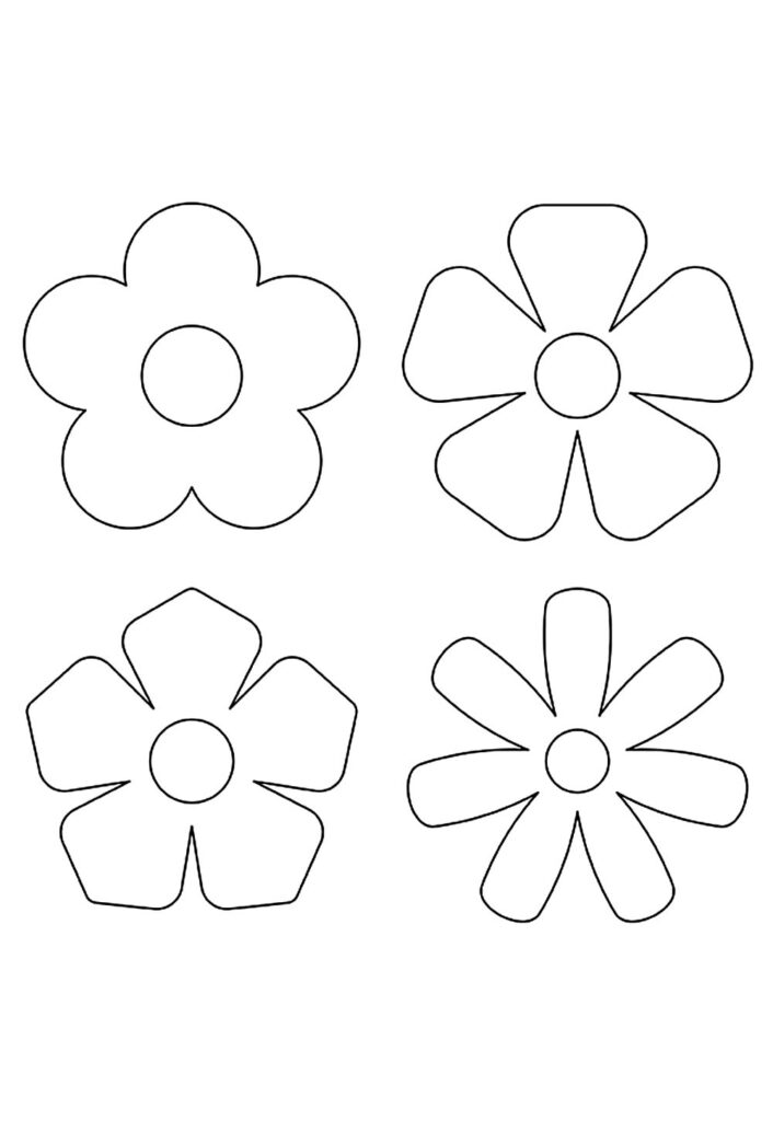 Molde de Flores para Imprimir