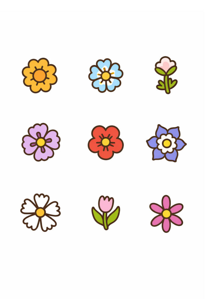 Moldes de Flores Pequenas