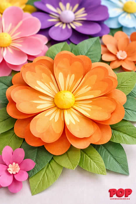 Moldes de Flores para Decoração com Enfeites de Papel