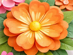 Moldes de Flores para Decoração com Enfeites de Papel