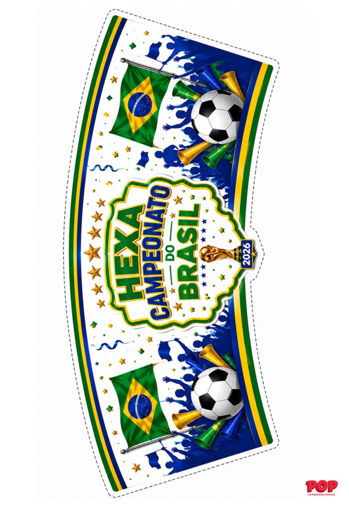 Molde para Copa 2026: Brasil - Rótulo