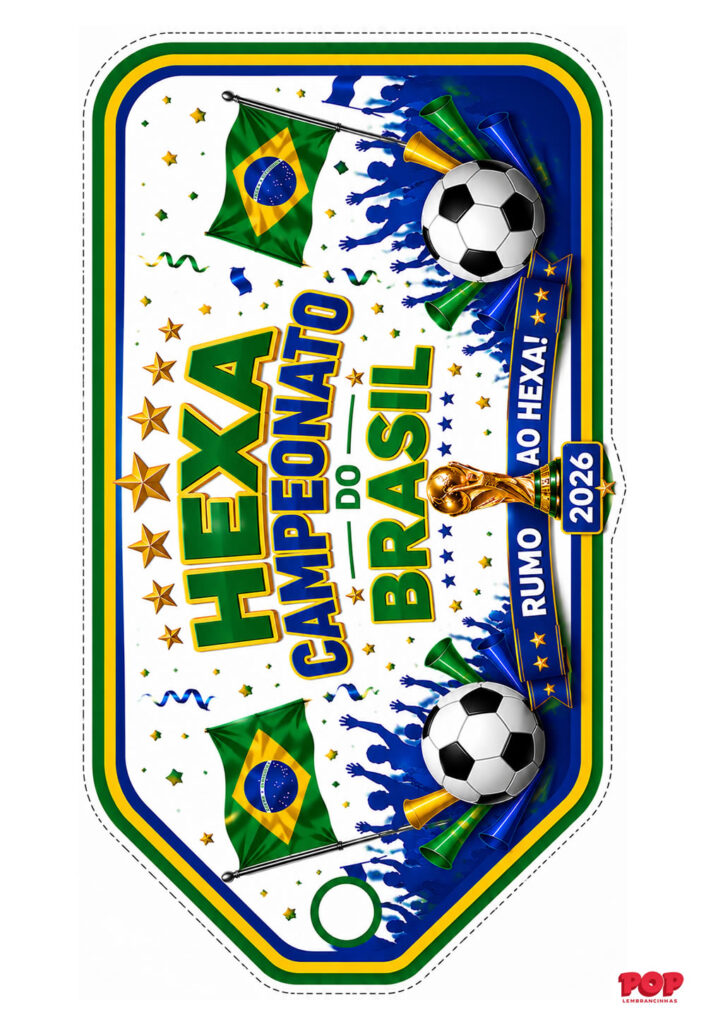 Molde para Copa 2026: Brasil - Lembrancinha