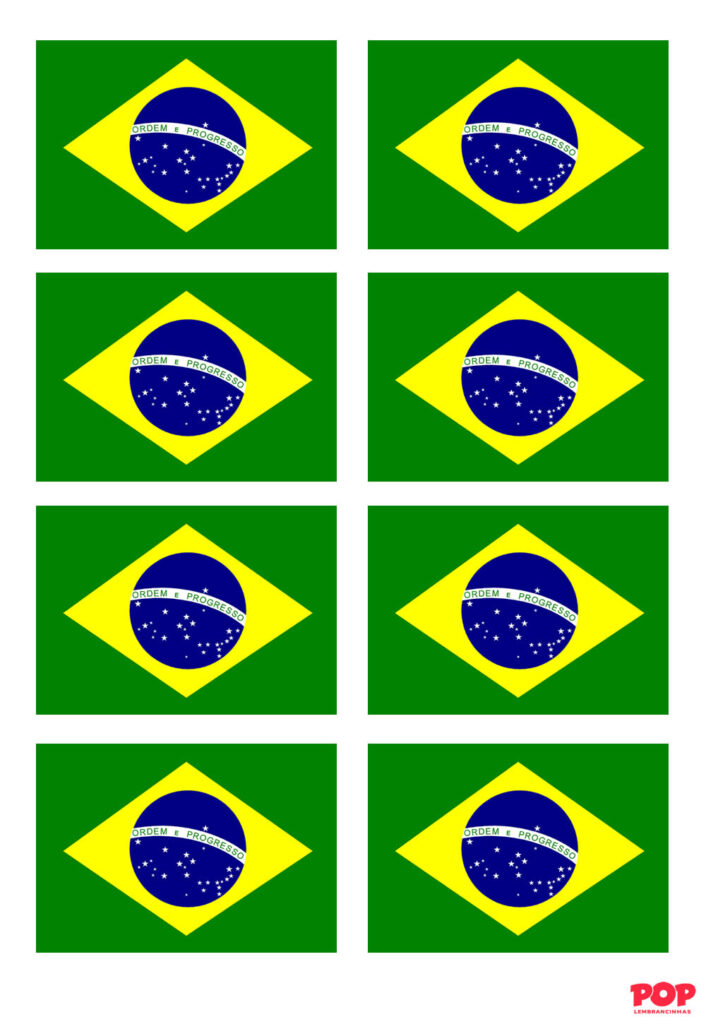 Bandeiras do Braisl para Imprimir - Pequena