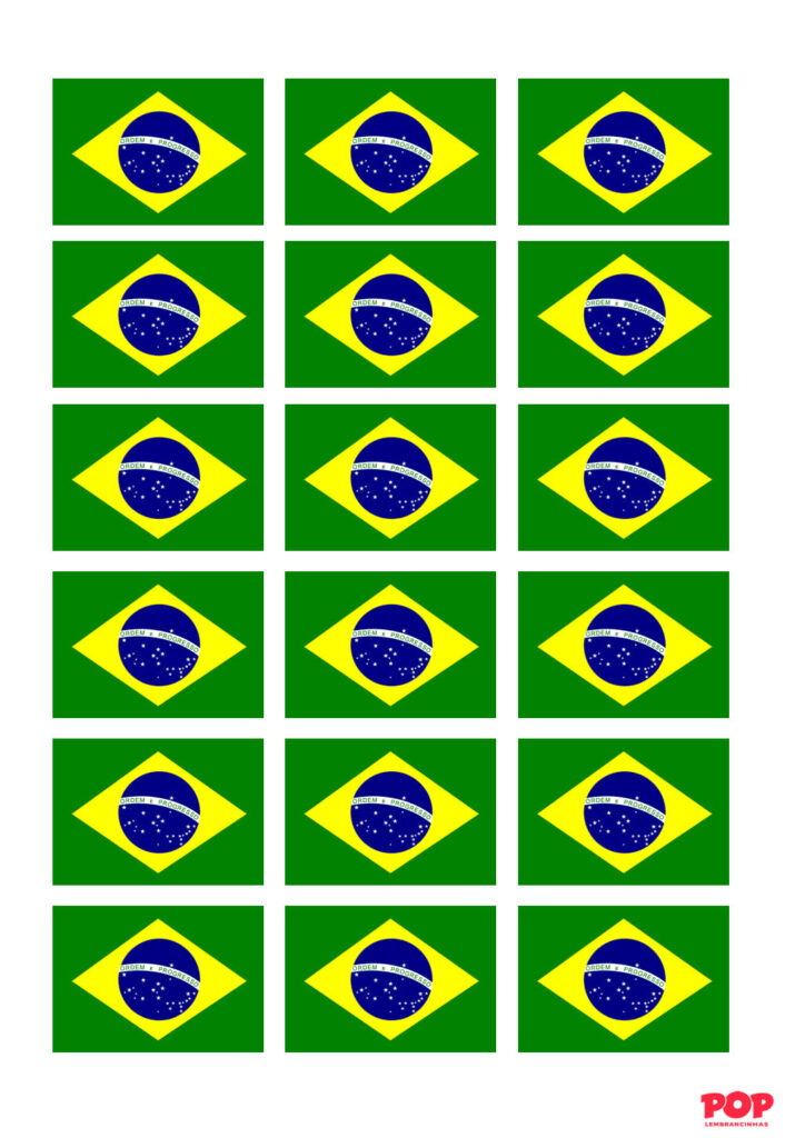 Bandeiras do Braisl para Imprimir - Pequena