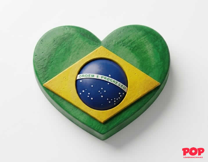 Moldes de Bandeira do Brasil de Coração
