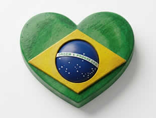 Moldes de Bandeira do Brasil de Coração
