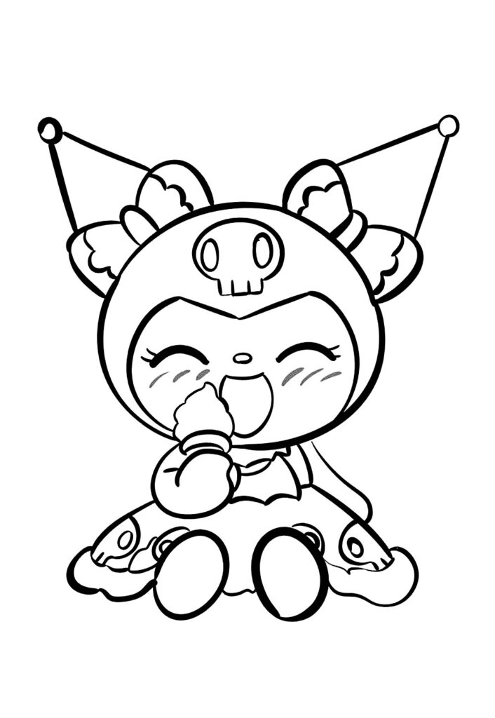 Desenho Kuromi Colorir