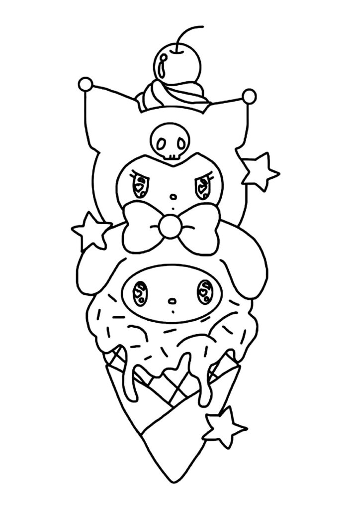 Desenho Kuromi Colorir
