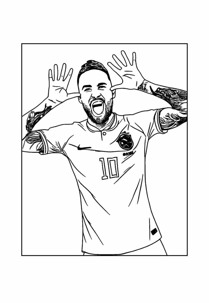 Desenho Neymar Colorir