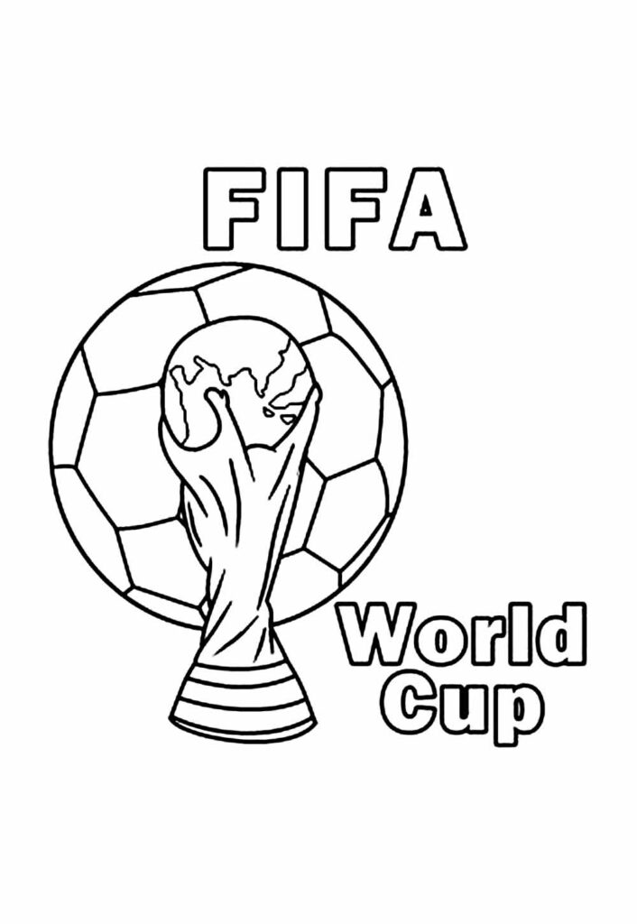Desenho da Copa do Mundo para colorir