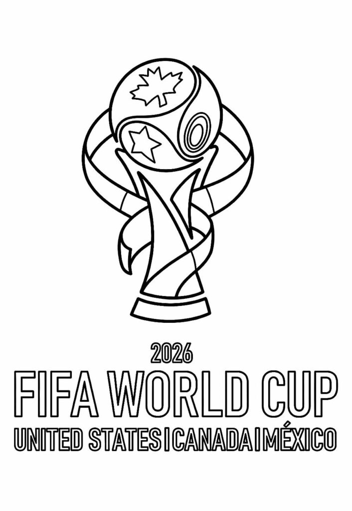 Desenho da Copa do Mundo para colorir