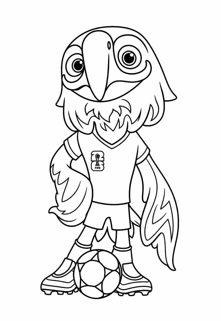 Desenho da Copa do Mundo para colorir