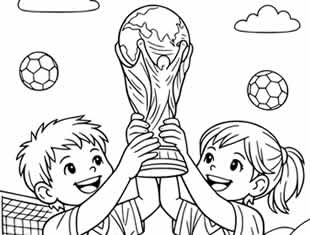 Desenhos da Copa do Mundo para colorir
