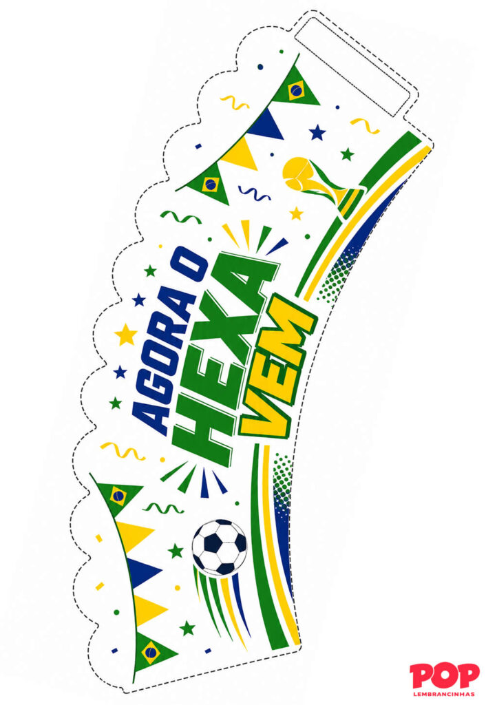 Forminha de Cupcake do Brasil - Hexa