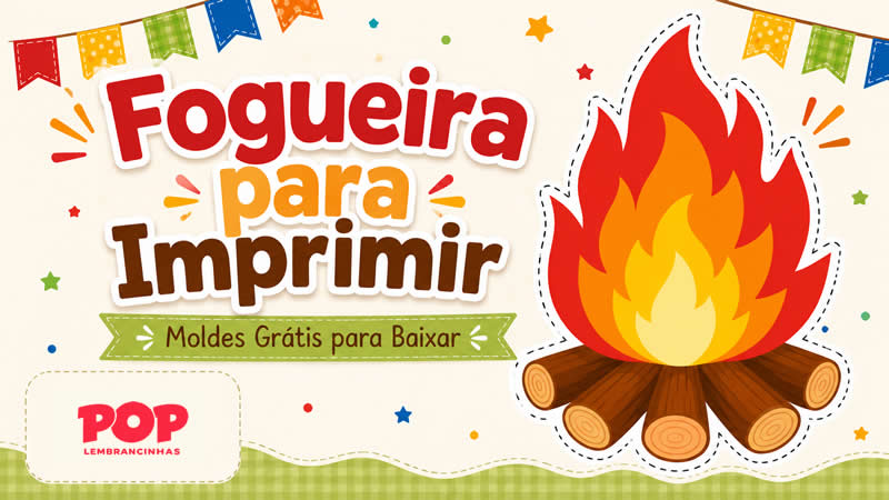 Molde de Fogueira para Imprimir - Festa Junina