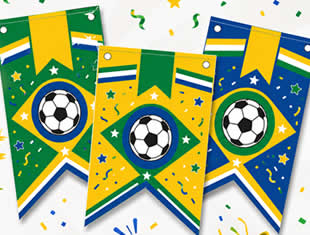 Moldes de Bandeirinha da Copa do Mundo