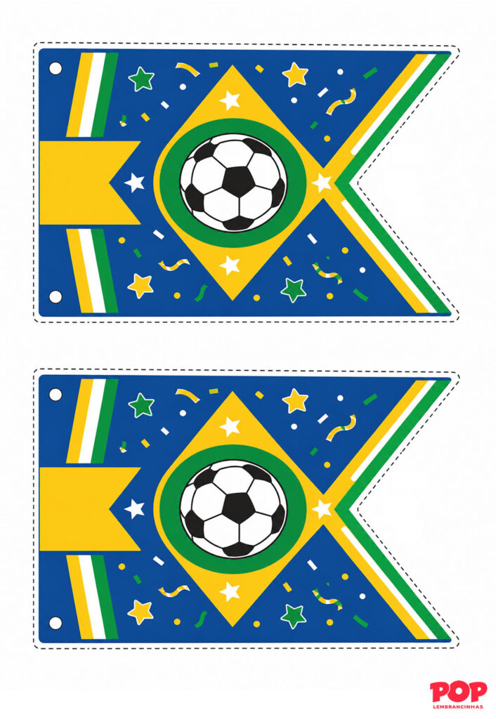 Moldes de Bandeirinha da Copa do Mundo