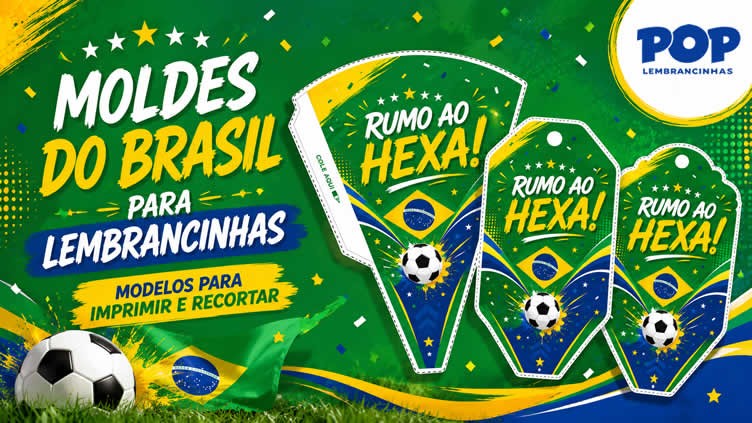 Lembrancinhas Rumo ao Hexa para Imprimir