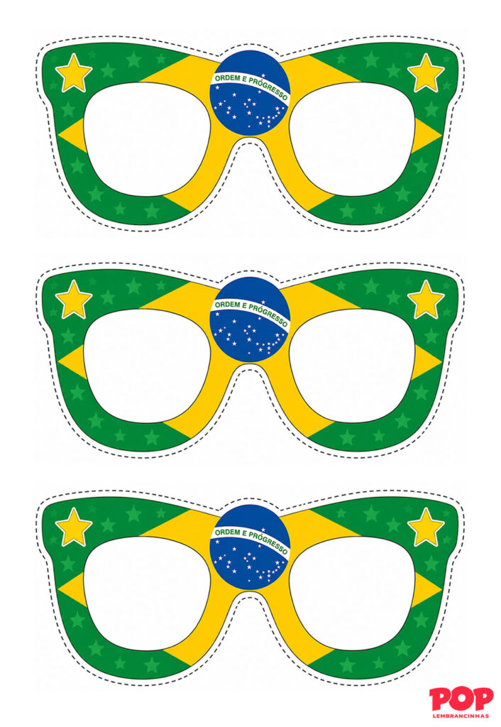 Molde de Óculos do Brasil para Imprimir