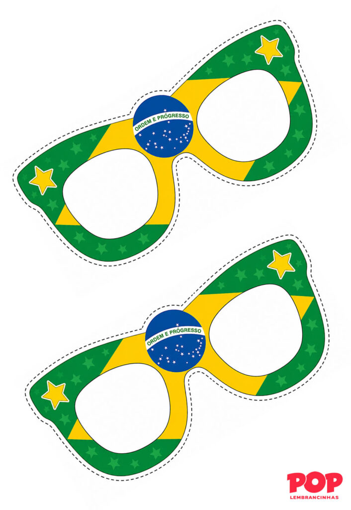 Molde de Óculos do Brasil para Imprimir