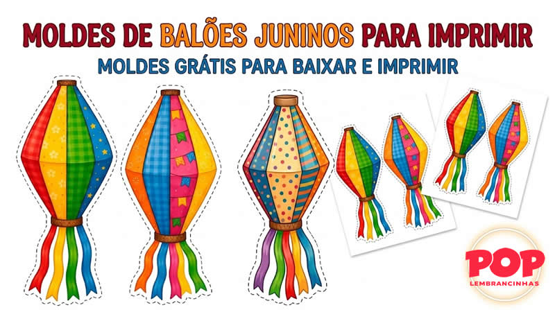 Balão Junino para Imprimir