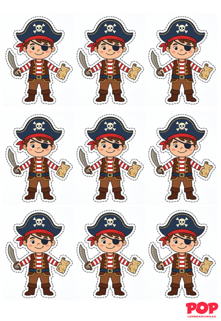 Moldes de Piratas Fofos