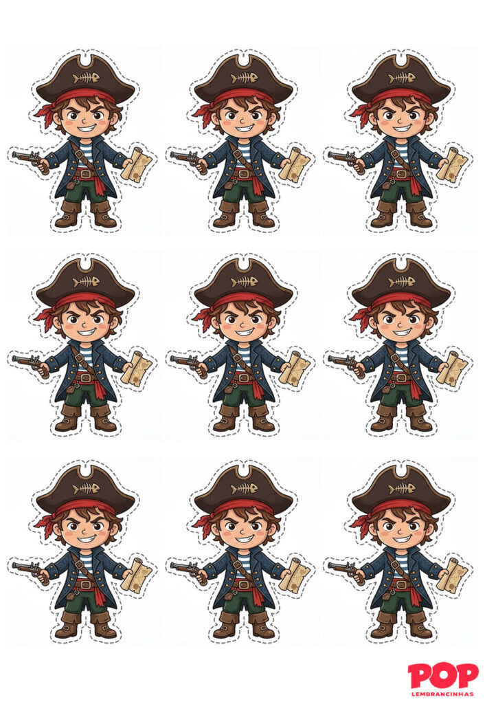 Molde de Pirata Fofo