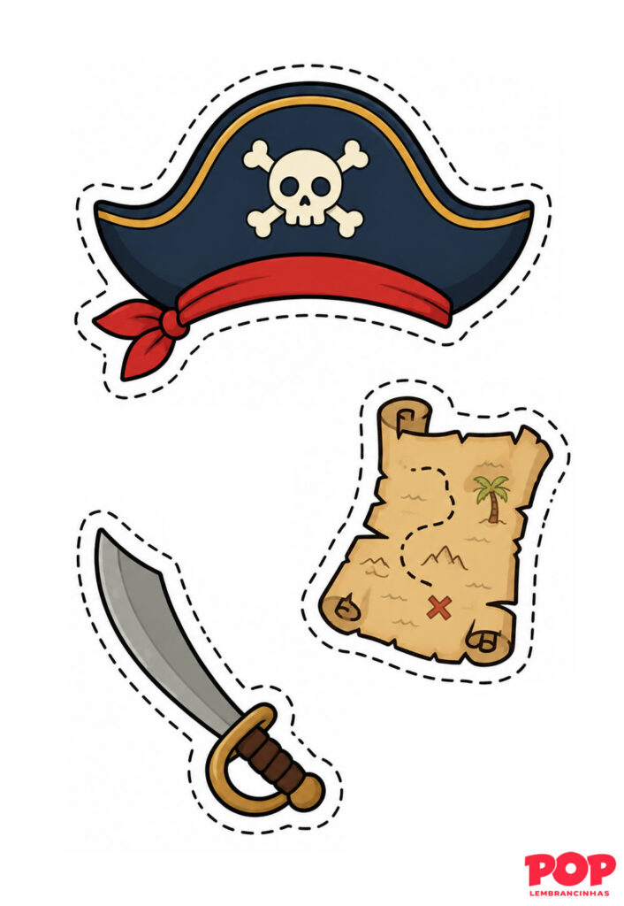 Moldes de Pirata para Recortar