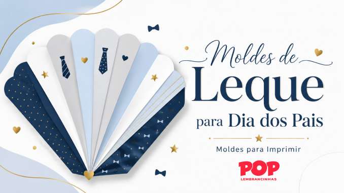 Moldes de Leque para Dia dos Pais para Imprimir