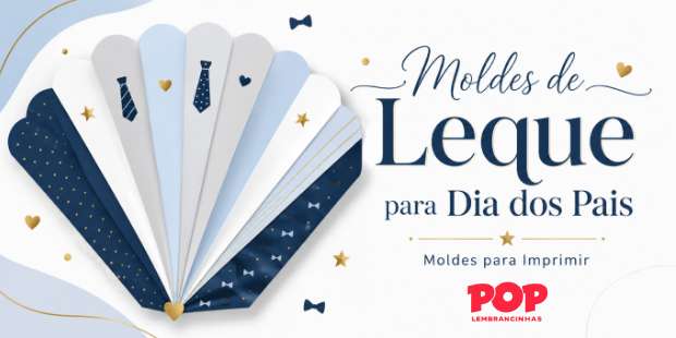 Moldes de Leque para Dia dos Pais