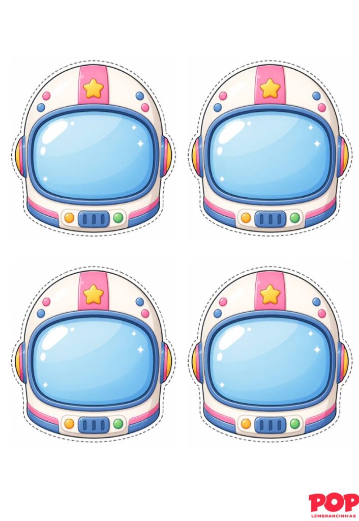 Moldes Fofos de Capacete de Astronauta