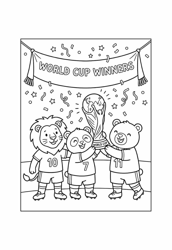 Desenho Mascotes Copa Colorir