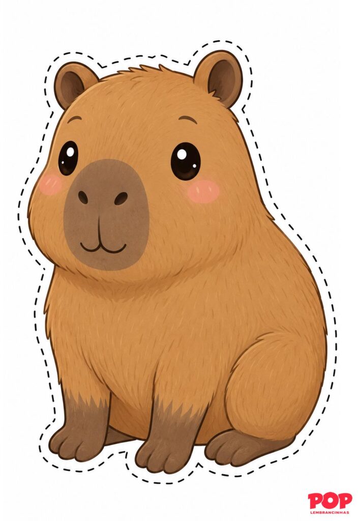 Molde Grande de Capivara para Imprimir