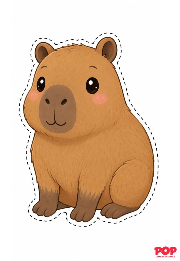 Molde de Capivara para Imprimir