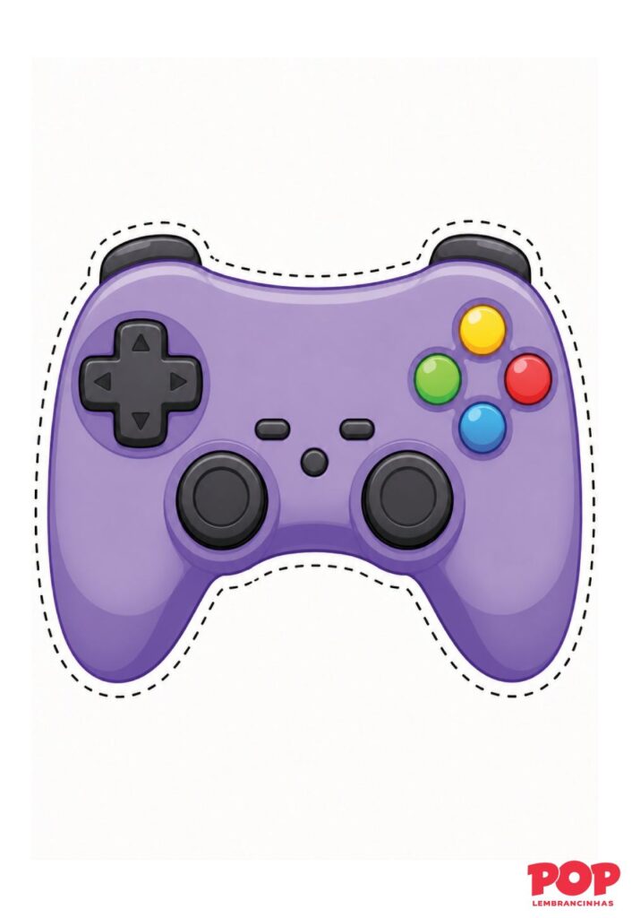 Controle de Videogame para Imprimir