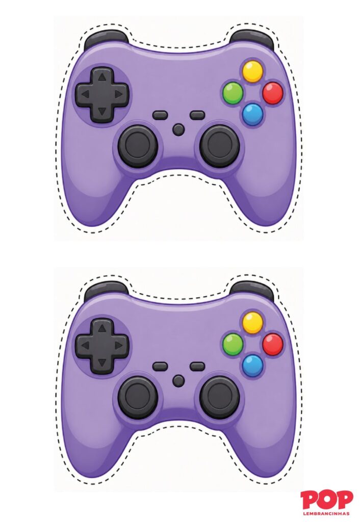Molde de Controle de Videogame para Imprimir