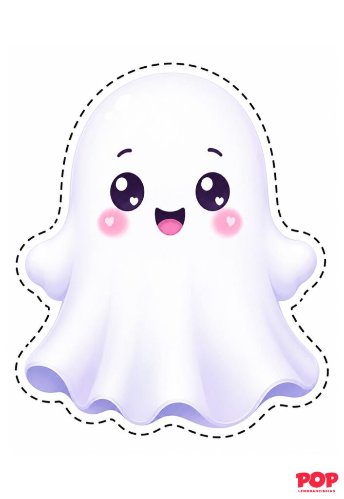 Molde Grande de Fantasma Fofo