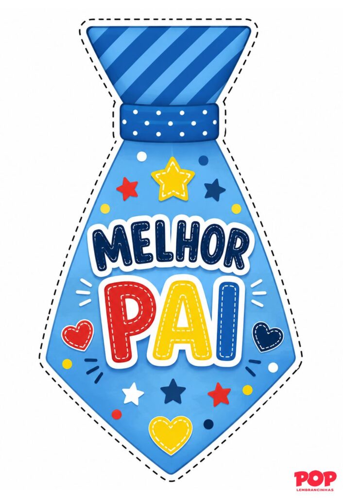 Molde Grande de Gravata para Dia dos Pais