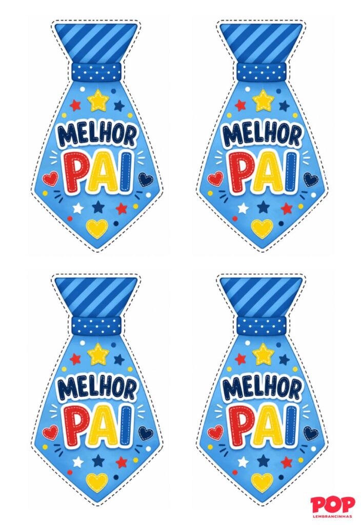 Moldes de Gravatas para Dia dos Pais