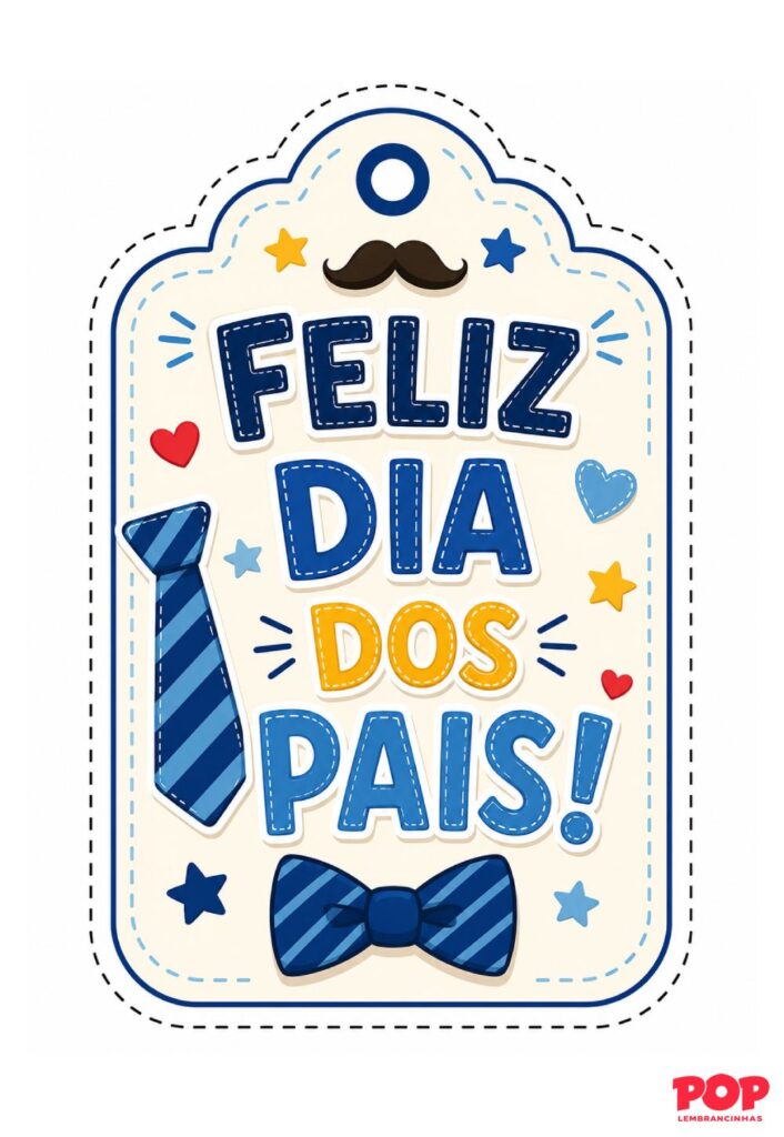 Lembrancinha Grande de Dia dos Pais para Imprimir
