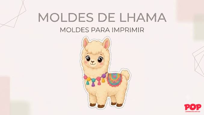 Moldes de Lhama para Imprimir
