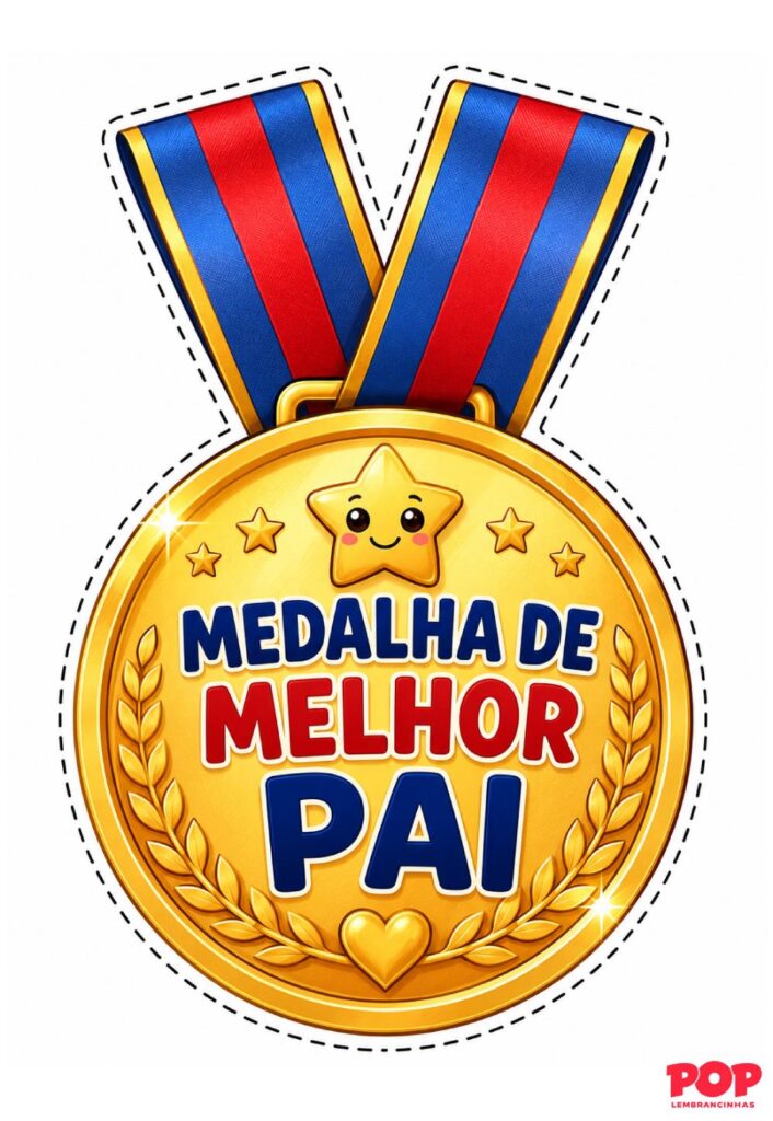 Molde Grande de Medalha de Melhor Pai