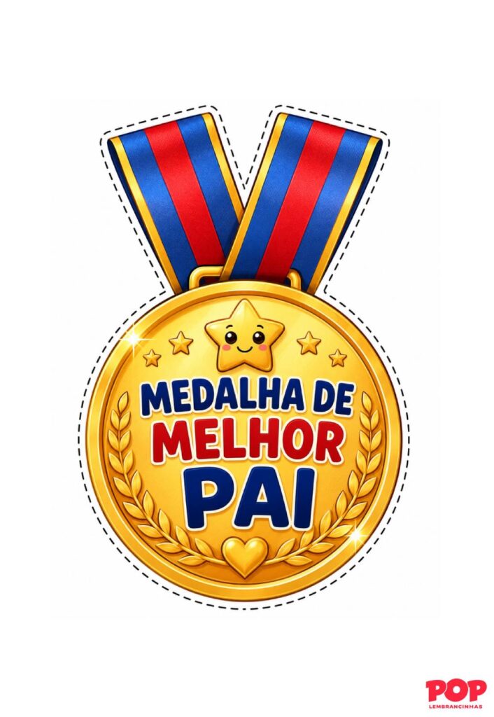 Molde de Medalha de Melhor Pai