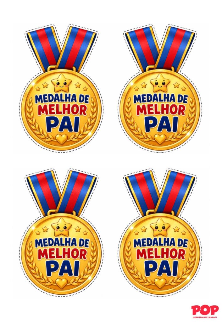 Moldes de Medalha de Melhor Pai