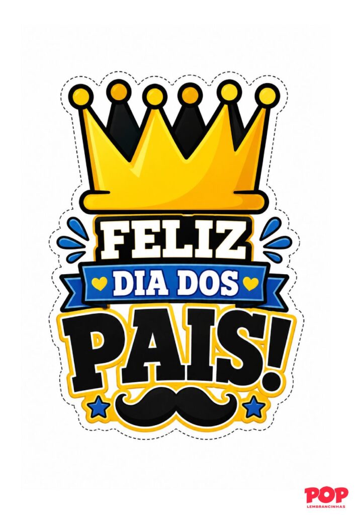 Molde de Enfeite de Coroa para Dia dos Pais