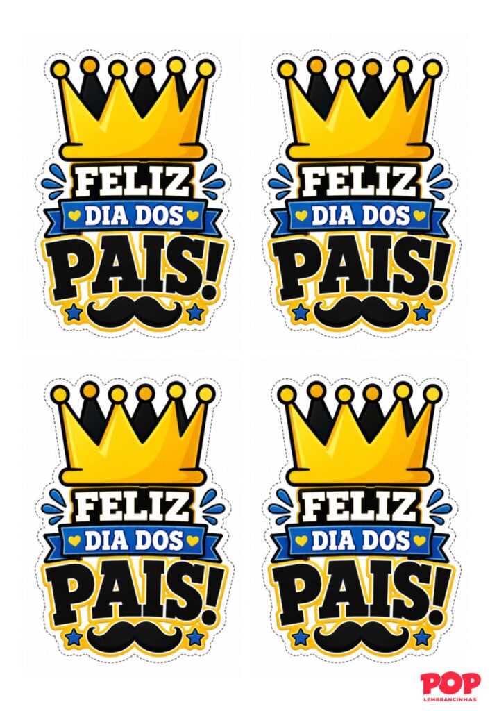 Moldes de Enfeites de Coroa para Dia dos Pais