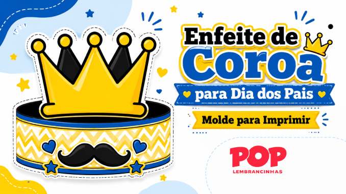 Enfeites de Coroa para Dia dos Pais para Imprimir