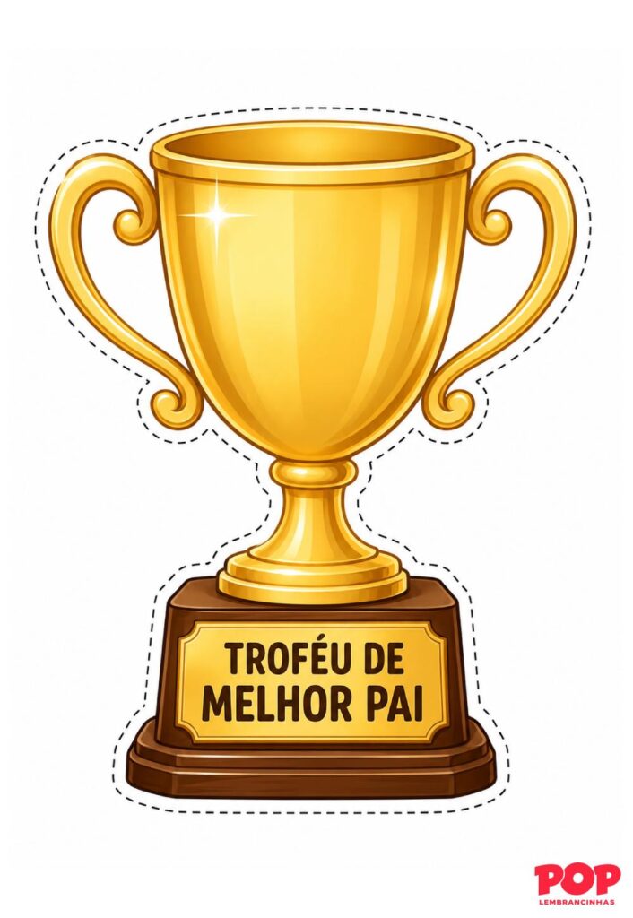 Molde Grande de Troféu de Melhor Pai